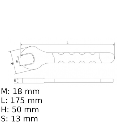 Chave fixa de uma boca isolada VDE 18 mm - BW52MQ18