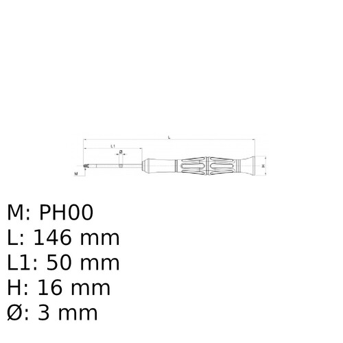 Chave phillips de precis�o 1/8
