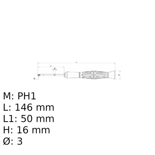 Chave phillips de precis�o 3/16