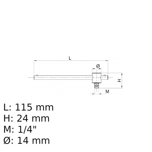 Cabo de for�a tipo T encaixe 1/4
