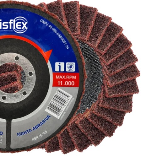 Disco de lixa flap disc manta abrasiva 4.1/2pol m�dio - 39.009