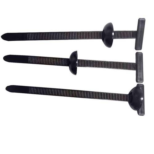 Abra�adeira de nylon cabe�a redonda 15 mm x 9,5 cm 100 pe�as preta