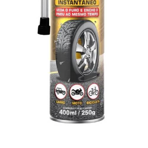 Reparador de pneus com ou sem c�mera e bico de metal 400 ml MP10 - AE0600026