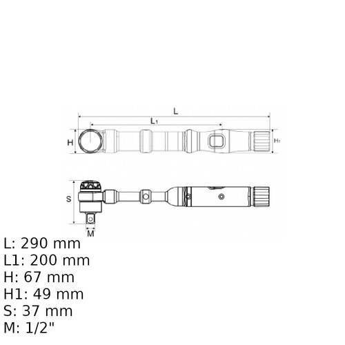 Torqu�metro de estalo isolado 10 - 50 Nm encaixe 1/2