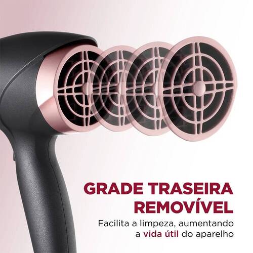 Secador de cabelo 2200 watts Black Golden Rose bivolt - SC-37  110V/220V