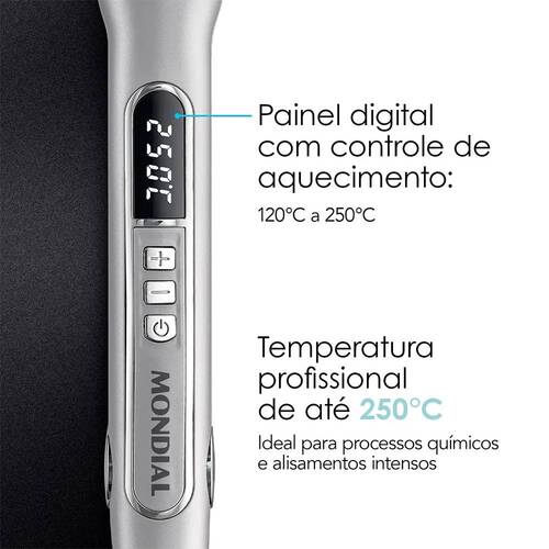 Prancha Progressiva cabo girat�rio Ultra Liss Pro - P-02-PRO  110V/220V