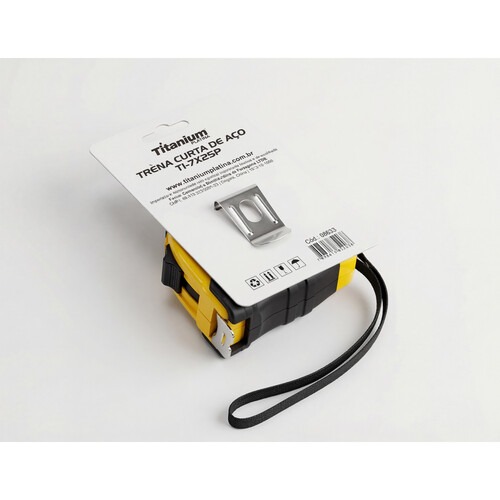 Trena emborrachada com fita de a�o 25 mm x 7,5 m com trava  - 8633