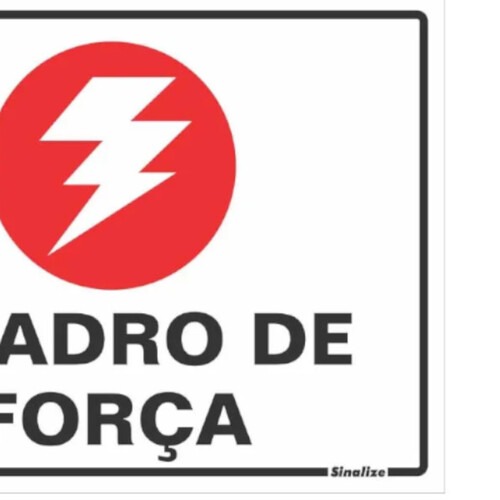 Placa sinalizadora em poliestireno Quadro de For�a - 220AK