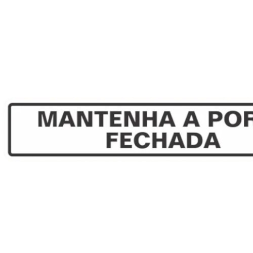 Placa sinalizadora em poliestireno Mantenha a Porta Fechada - 200AW Placa sinalizadora em poliestireno Mantenha a Porta Fechada - 200AW