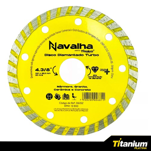 Disco diamantado turbo 110 mm para azulejo - 06052