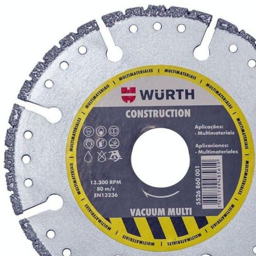 Disco diamantado segmentado 115 mm multimaterial - Construction