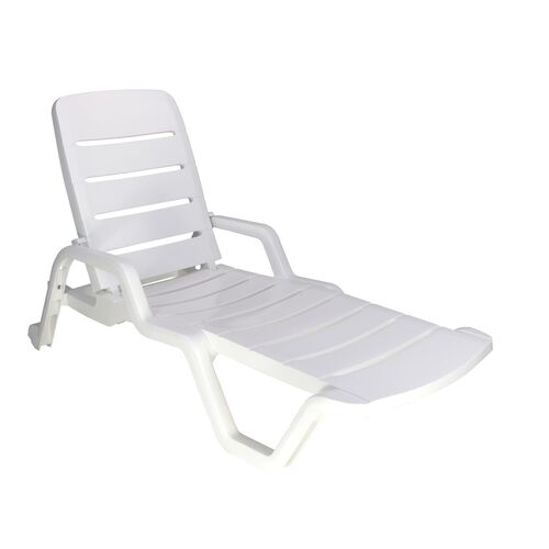 Kit 2 Espregui�adeiras em polipropileno 4 posi��es branca - Leblon