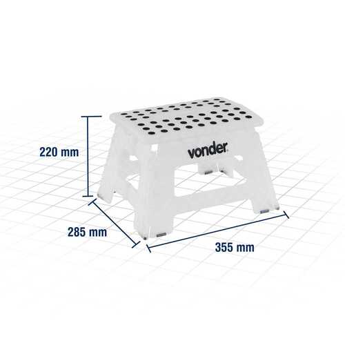 Banqueta dobr�vel de pl�stico 