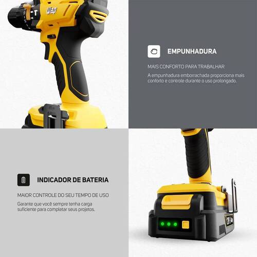 Furadeira Parafusadeira de impacto 3/8