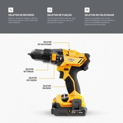 Furadeira Parafusadeira de impacto 3/8
