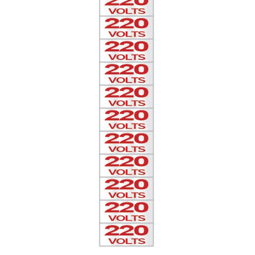 Etiqueta sinalizadora de voltagem 220 volts - 100CP