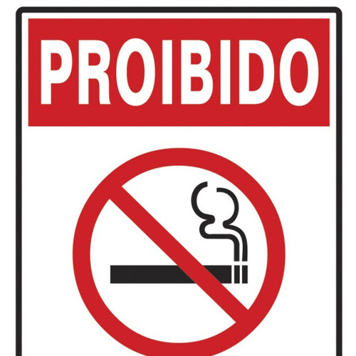 Placa sinalizadora em poliestireno Proibido Fumar - 220AB