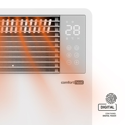 Aquecedor el�trico digital convector 2000W para piso e parede Comfort Heat - EAQ04  220V
