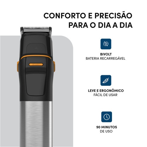 Aparador de pelos e babeador 10 em 1 � prova d'�gua IPX7 - MULTIGROOM WMG011  110V/220V