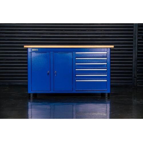 Bancada fechada com 6 gavetas e 2 portas RLL-204