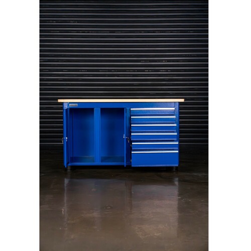 Bancada fechada com 6 gavetas e 2 portas RLL-204