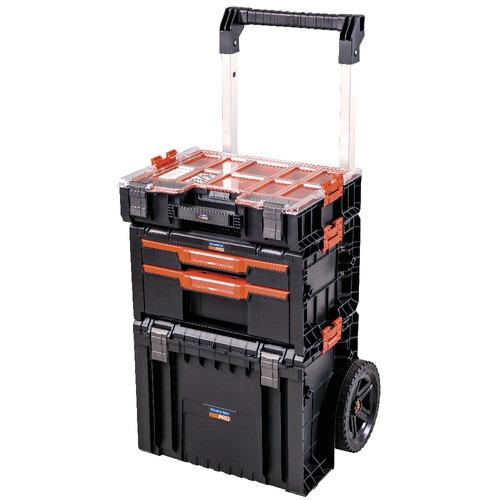 Caixa pl�stica para ferramentas com rodinhas 3 m�dulos - 44941023