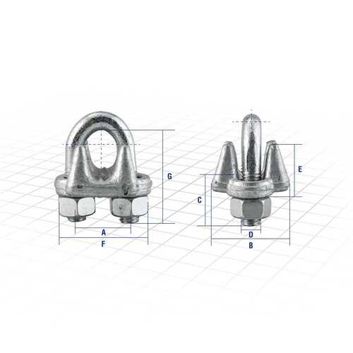 Clips para cabo de a�o 1/4