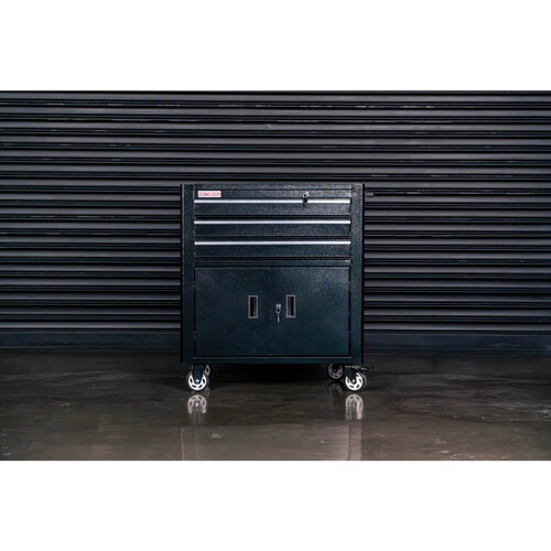 Carrinho para ferramentas com 3 gavetas e 2 portas 
