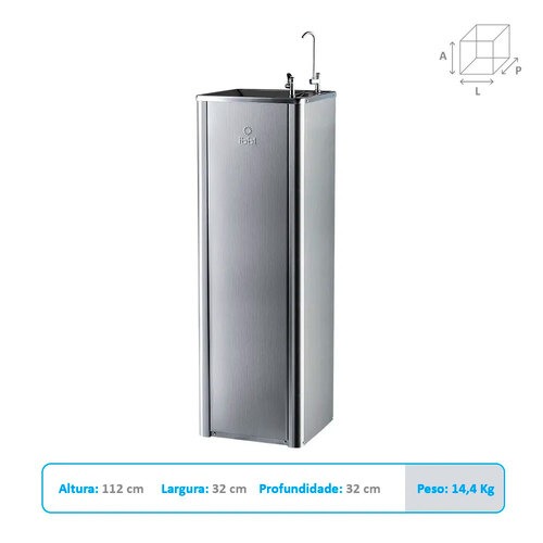 Bebedouro purificador de coluna de press�o a�o inox - Puripress 40  220V