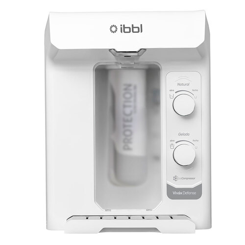 Purificador de �gua natural e gelada com compressor Branco - Viv�x Defense  110V