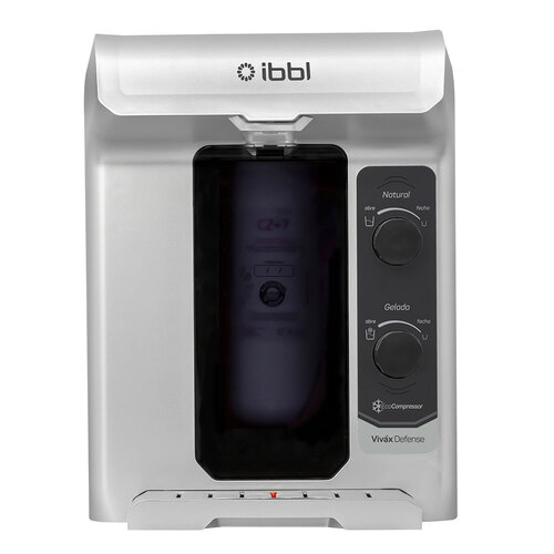 Purificador de �gua natural e gelada com compressor Prata - Viv�x Defense  220V