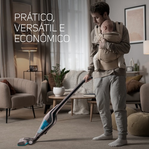 Aspirador de p� vertical a bateria 14,4V com ilumina��o Led - Eco R�pido  110V/220V