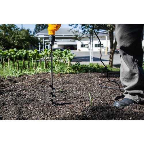 Broca aspiral para jardim 45 mm x 450 mm uso com furadeira