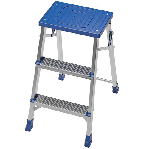 Escada banqueta de alum�nio 2 degraus + patamar - 40000/001