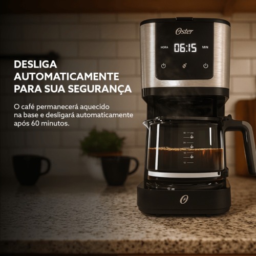 Cafeteira el�trica digital 900W timer program�vel - OCAF550  220V