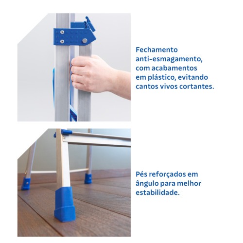 Escada de alum�nio 5 degraus residencial - 40000/005