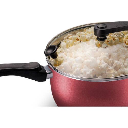 Pipoqueira antiaderente 3,6L com tampa de vidro cereja Cristal - 8994 Pipoqueira antiaderente 3,6L com tampa de vidro cereja Cristal - 8994