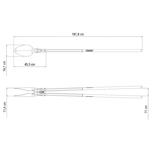Cavadeira tipo light com cabo de madeira com 150 cm Cavadeira tipo light com cabo de madeira com 150 cm
