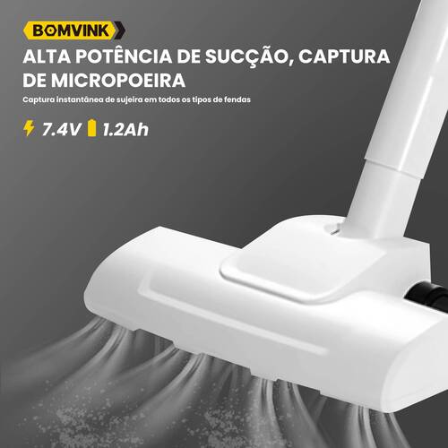 Aspirador de p� port�til 2 em 1 a bateria 7,4V - BOM-7005