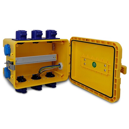 Caixa de tomadas com 8 tomadas 2P+T e 1 plugue 3P+N+T - ZH1806-D