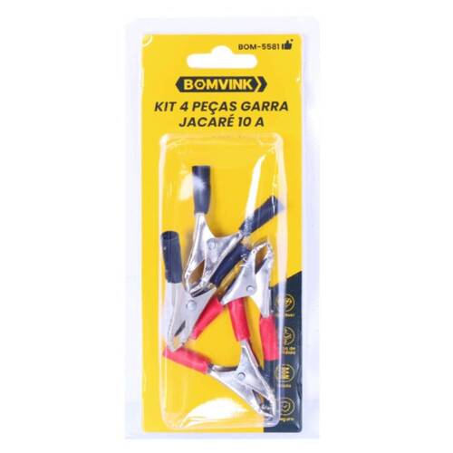 Kit garra jacar� isolante abertura de 21 mm 4 pe�as - BOM-5581