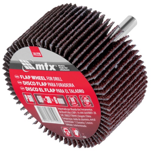 Roda de lixa 60 x 30 mm com haste - 741229