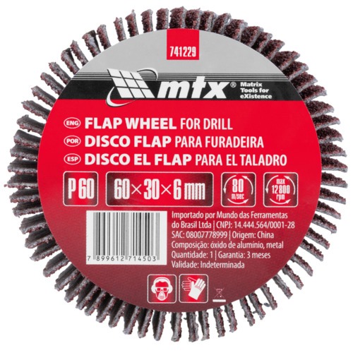 Roda de lixa 60 x 30 mm com haste - 741229