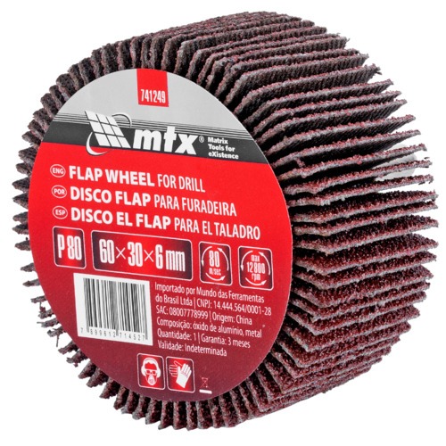 Roda de lixa 60 x 30 mm com haste - 741249