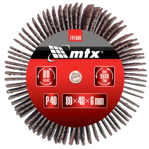 Roda de lixa 80 x 40 mm com haste - 741509 Roda de lixa 80 x 40 mm com haste - 741509