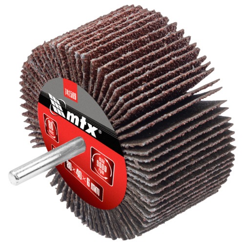 Roda de lixa 80 x 40 mm com haste - 741509 Roda de lixa 80 x 40 mm com haste - 741509
