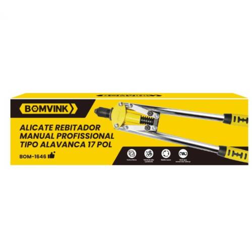 Rebitador manual tipo alavanca para rebites de at� 4,8 mm - BOM-1646
