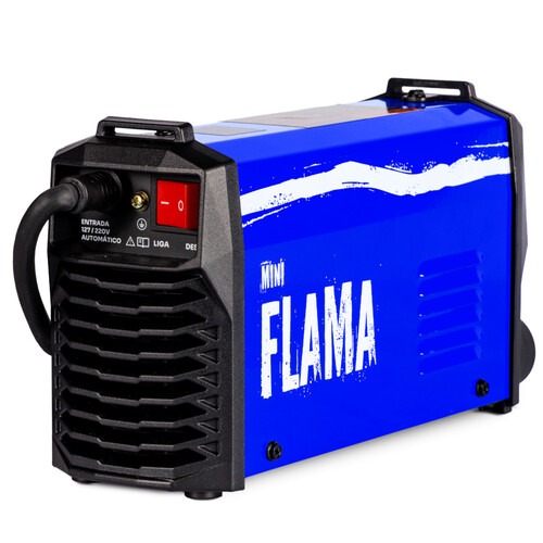 Inversora de solda 160A para Eletrodo revestido e Tig monofásica - Mini Flama 110V/220V Inversora de solda 160A para Eletrodo revestido e Tig monofásica - Mini Flama 110V/220V