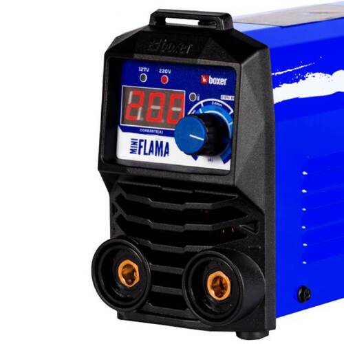 Inversora de solda 160A para Eletrodo revestido e Tig monofásica - Mini Flama 110V/220V Inversora de solda 160A para Eletrodo revestido e Tig monofásica - Mini Flama 110V/220V