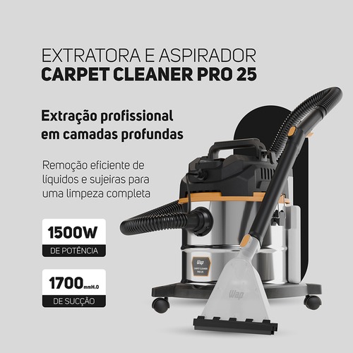 Extratora de carpete e Aspirador 25L 1700W - Carpet Cleaner PRO25  110V